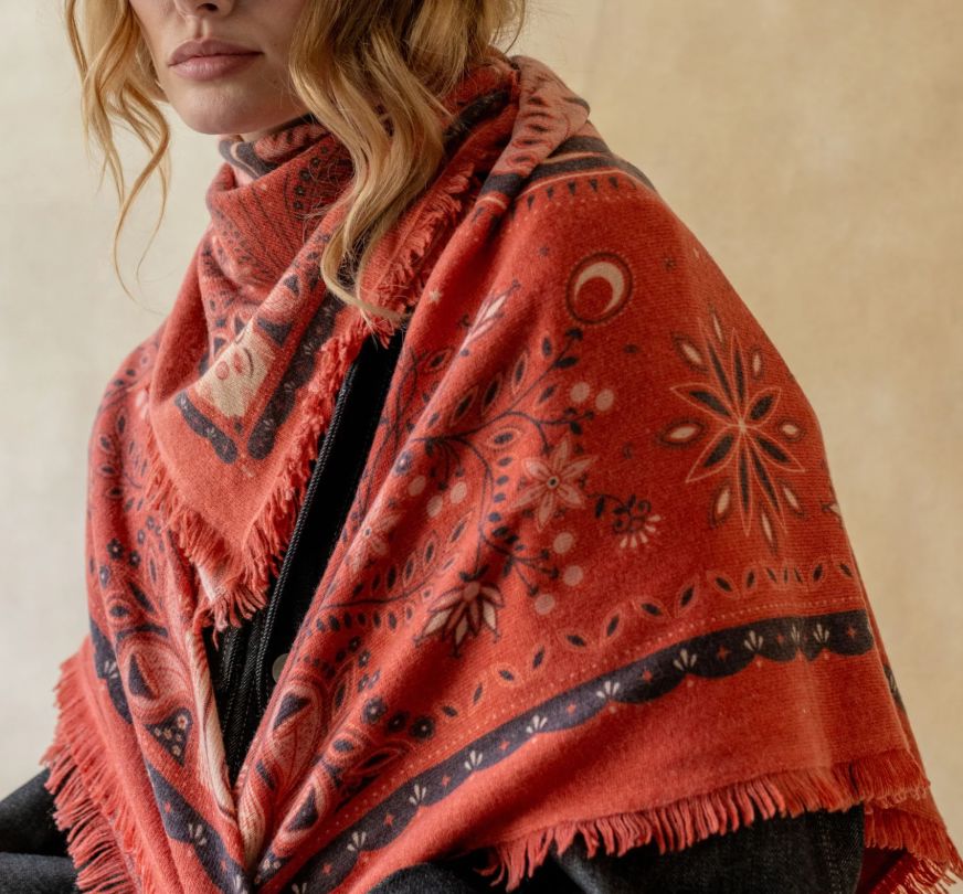 Celestial Bird Cashmere Wrap by Freya - Image 2