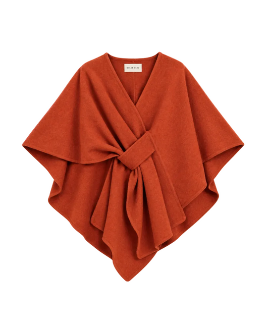 Knit Wrap in Burnt Orange