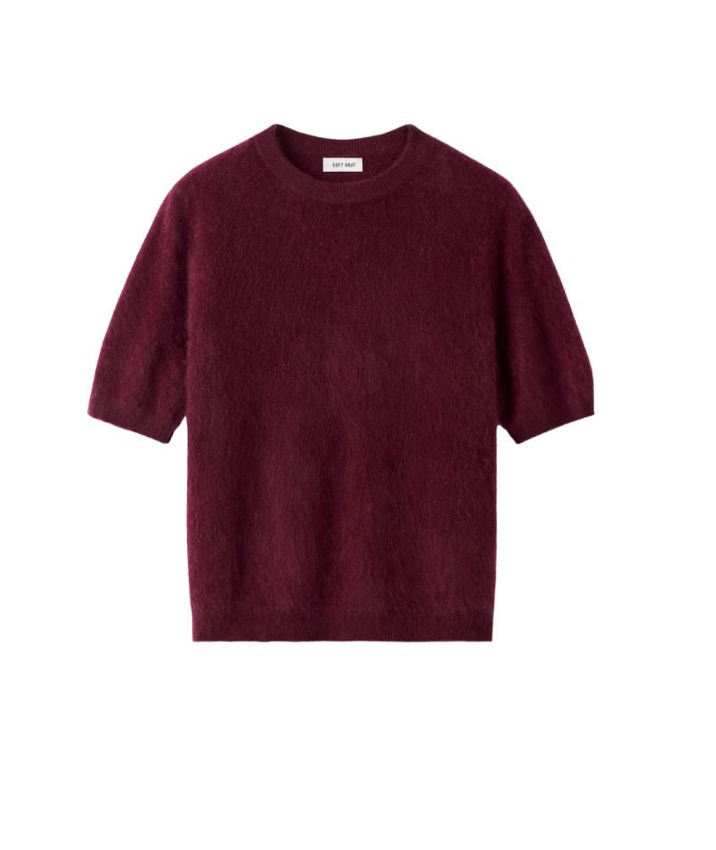 Brushed Short Sleeve-Sweaters-Uniquities