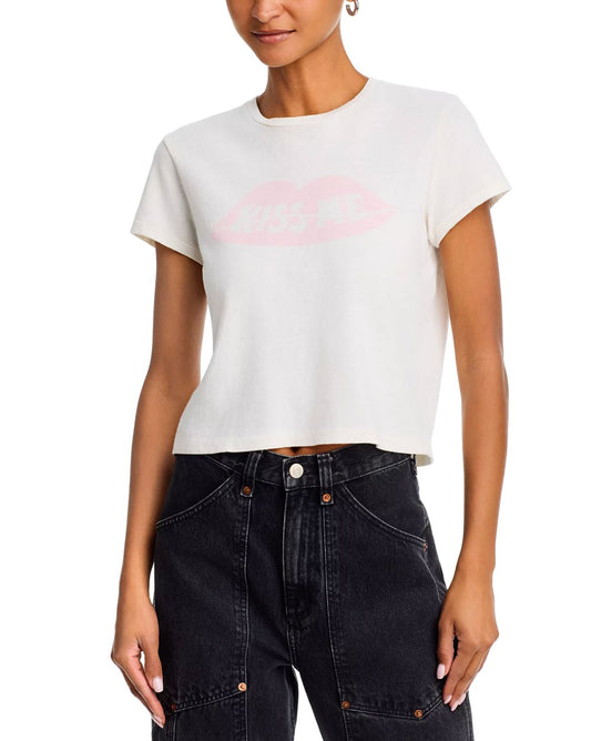 50's Boxy Tee Kiss Me-Tee Shirts-Uniquities