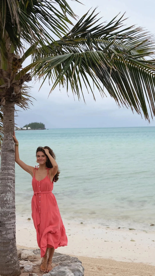 Siesta Gauze Maxi-Dresses-Uniquities