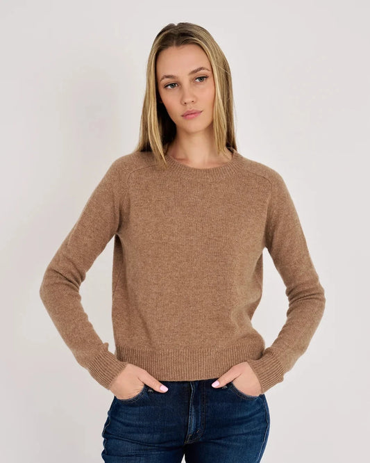 Mila Cashmere Fitted Crew-Sweaters-Uniquities