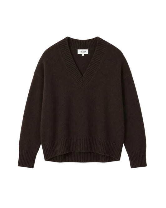 Cashmere Boyfriend V-Neck-Sweaters-Uniquities