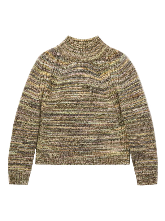 Space Dye Boxy Mock-Sweaters-Uniquities