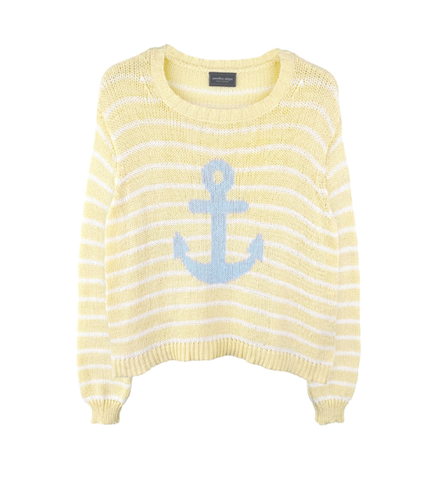 Anchor Stripe Crew-Sweaters-Uniquities