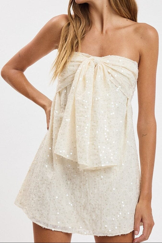 Sequin Swing Mini Dress-Dresses-Uniquities