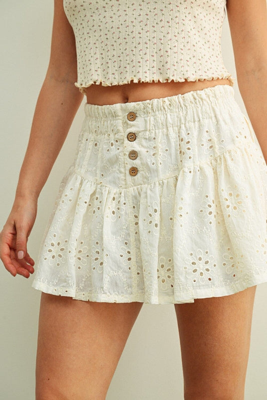 Myra Ruffle Skort-Bottoms-Uniquities