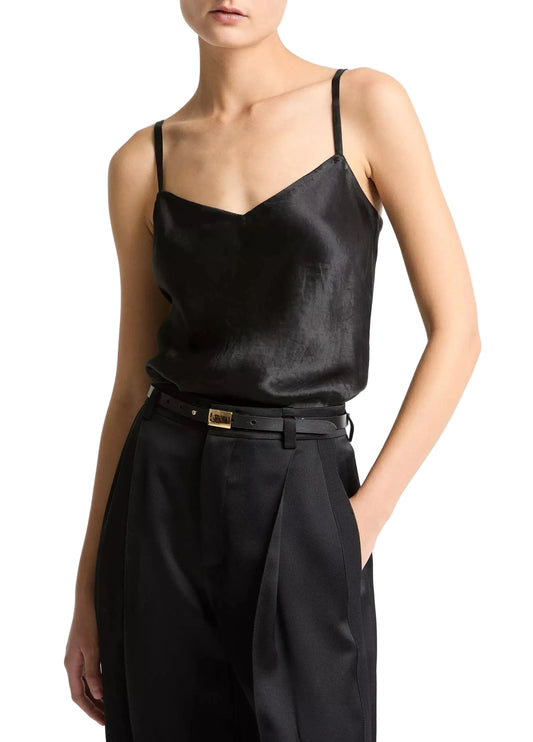 Satin V-Neck Cami-Tops/Blouses-Uniquities
