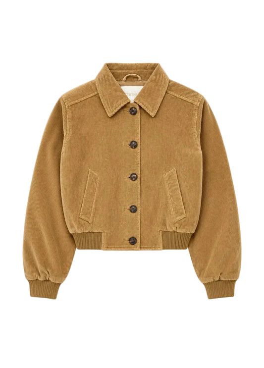 Lola Eve Bomber In Amber-Jackets-Uniquities
