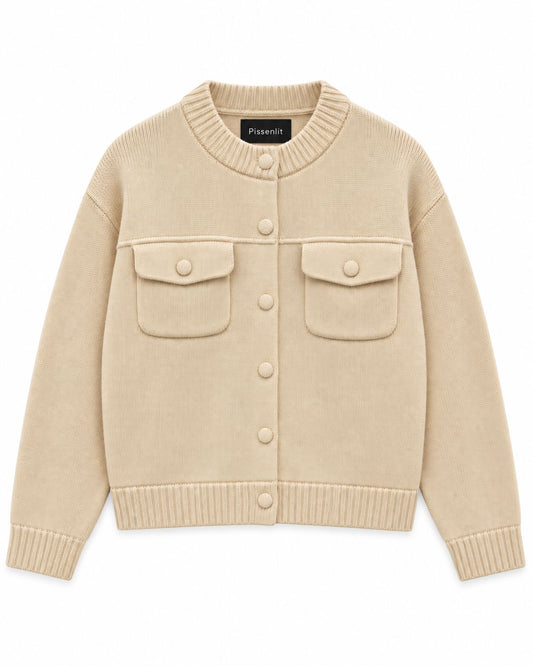 Bomber Knit Jacket-Jackets-Uniquities