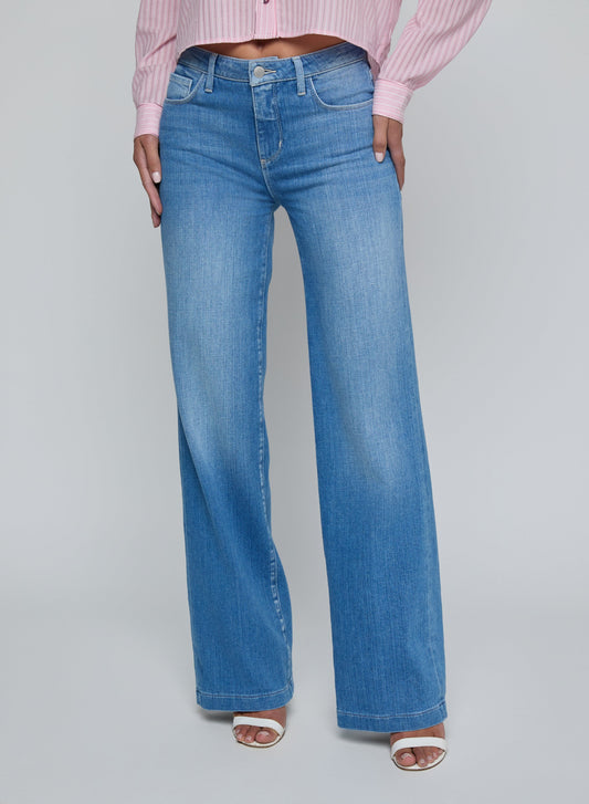 Clayton High Rise Wide Leg Jeans-Denim-Uniquities