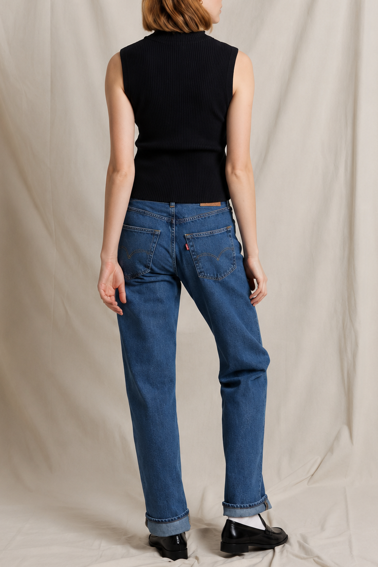 Violet Rib Sleeveless Tee