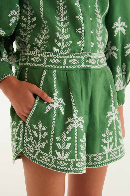 Cross Stitch Embroidery Short-Bottoms-Uniquities