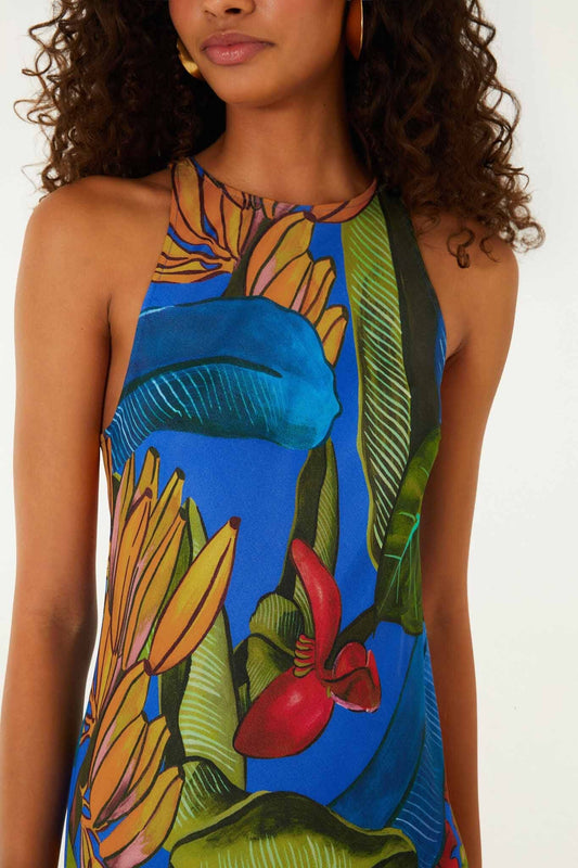 Banana Grapes Maxi Dress-Dresses-Uniquities
