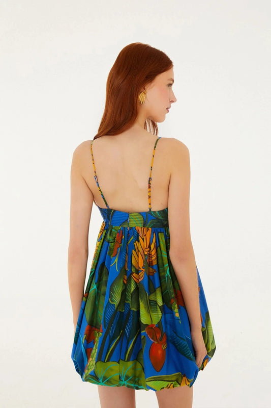 Banana Grapes Mini Dress-Dresses-Uniquities
