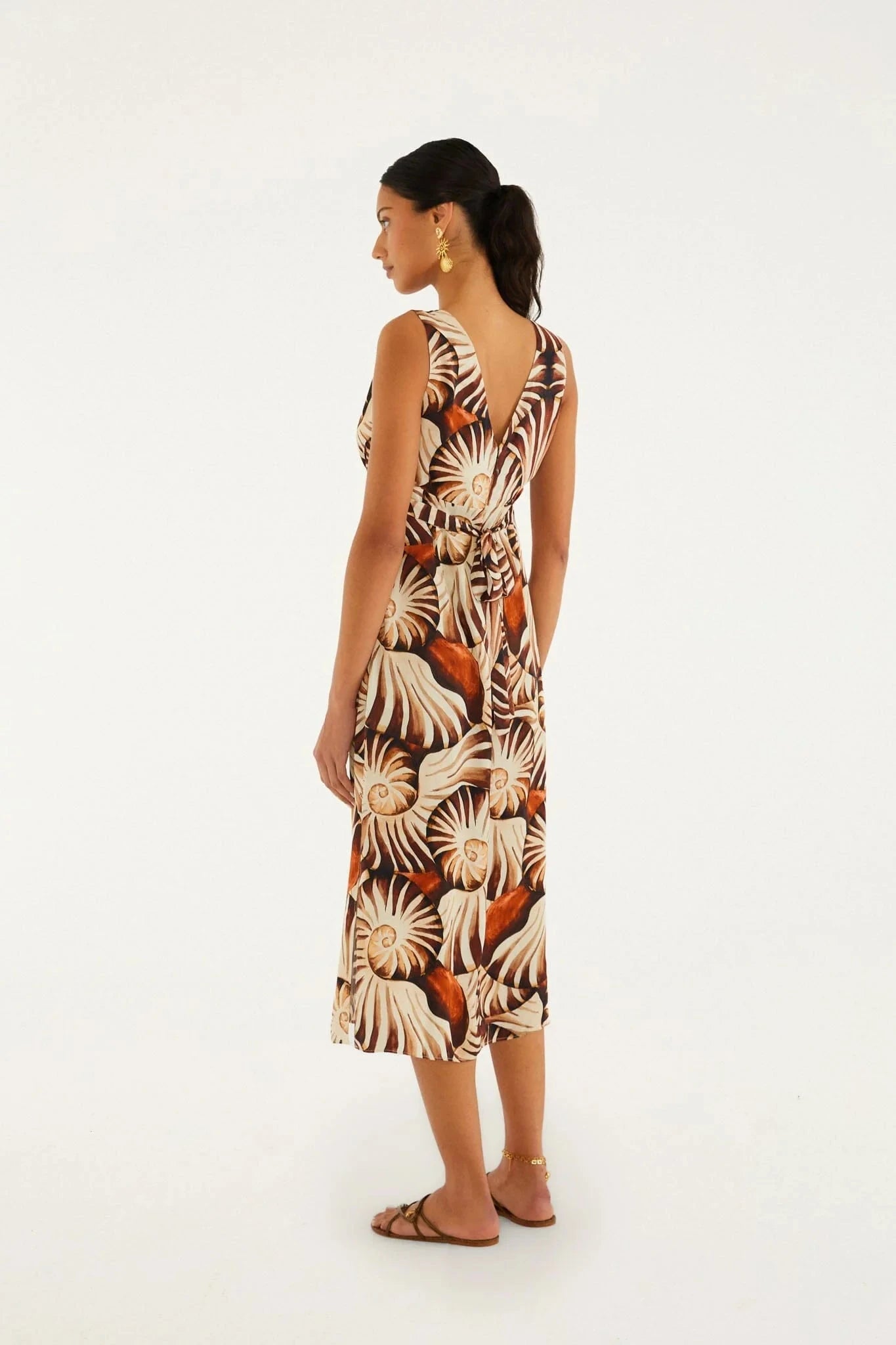 Ammonite Multicolor Midi Dress-Dresses-Uniquities