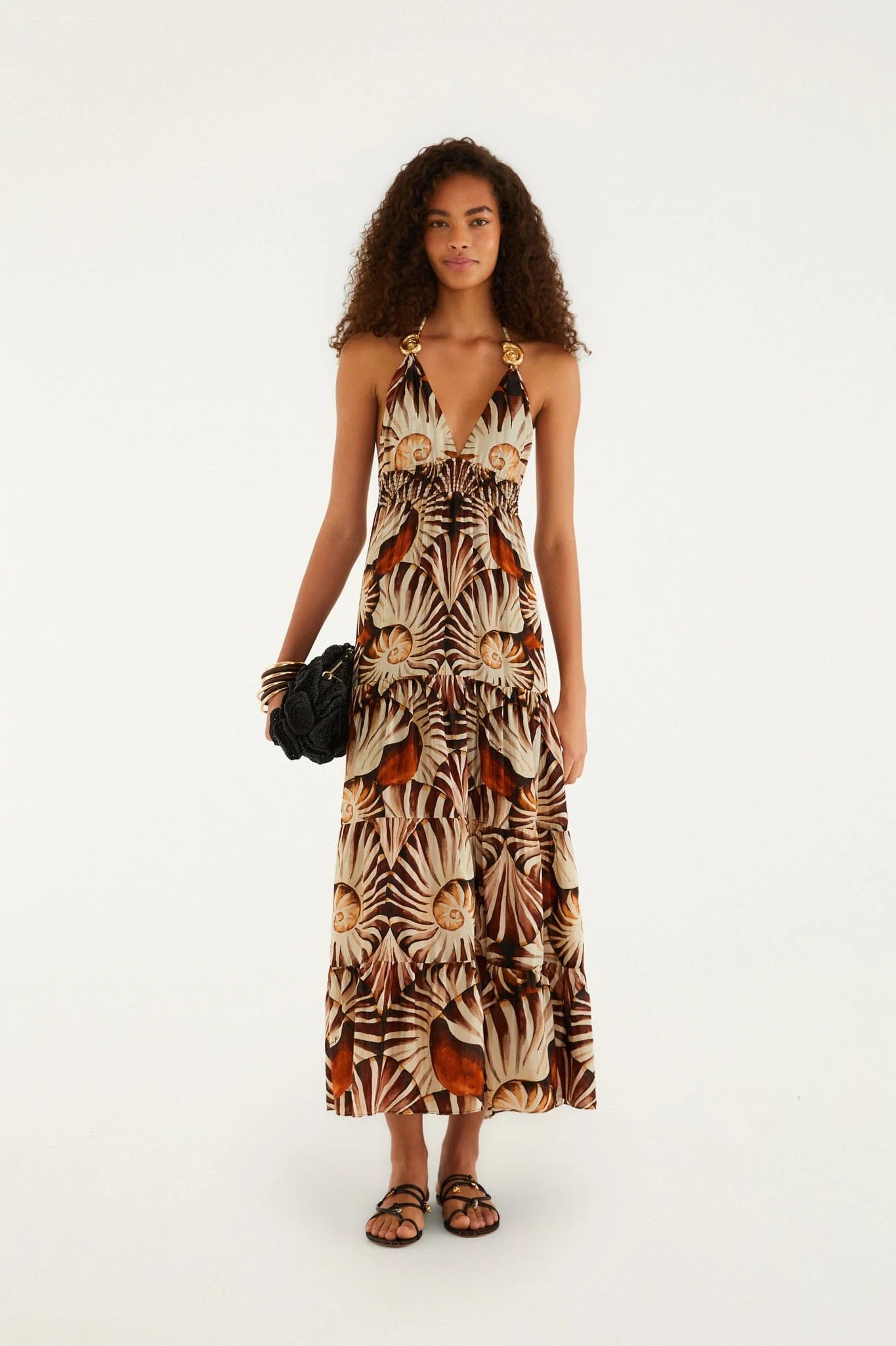 Ammonite Knot Maxi Dress-Dresses-Uniquities
