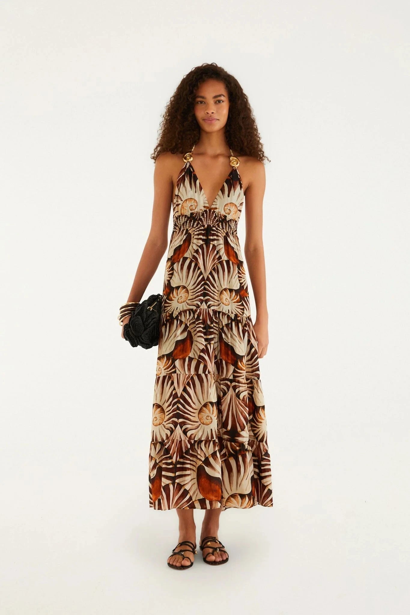 Ammonite Knot Maxi Dress-Dresses-Uniquities