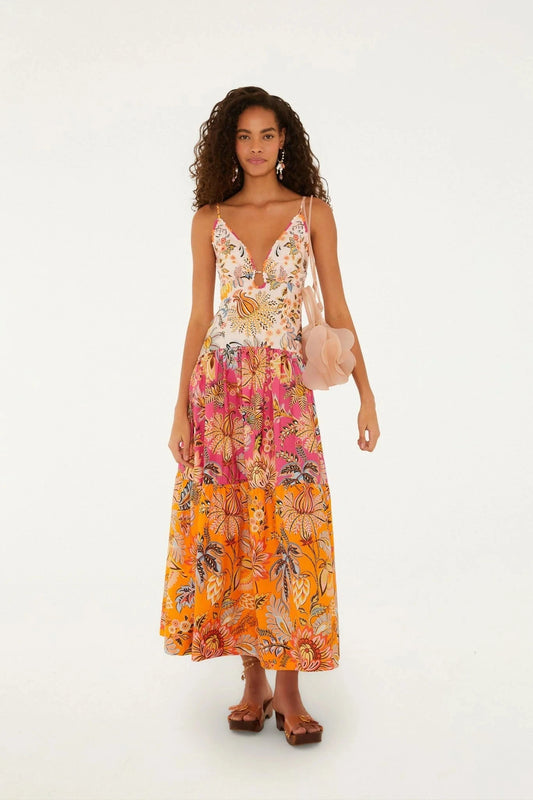 Ligia Floral Mix Maxi Dress-Dresses-Uniquities