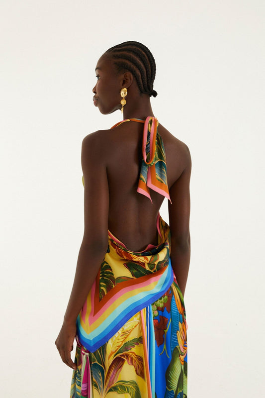 Rainbow Summer Scarf Blouse-Tops/Blouses-Uniquities