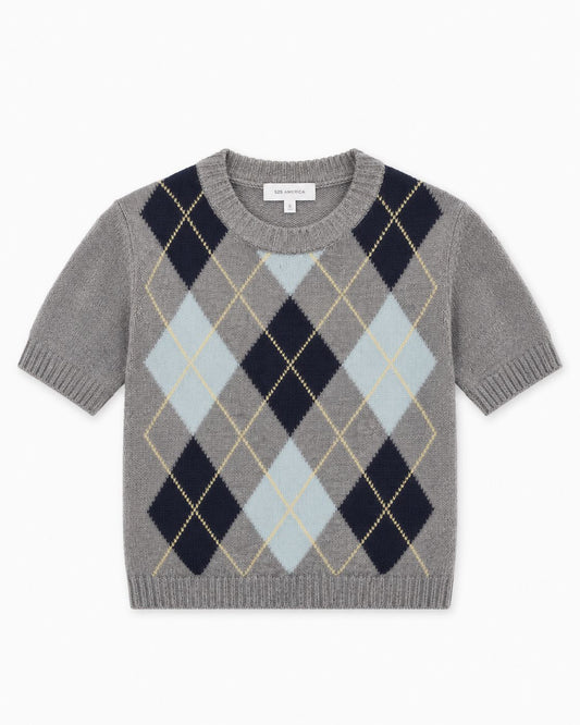 Veronika Argyle Sweater Tee-Sweaters-Uniquities