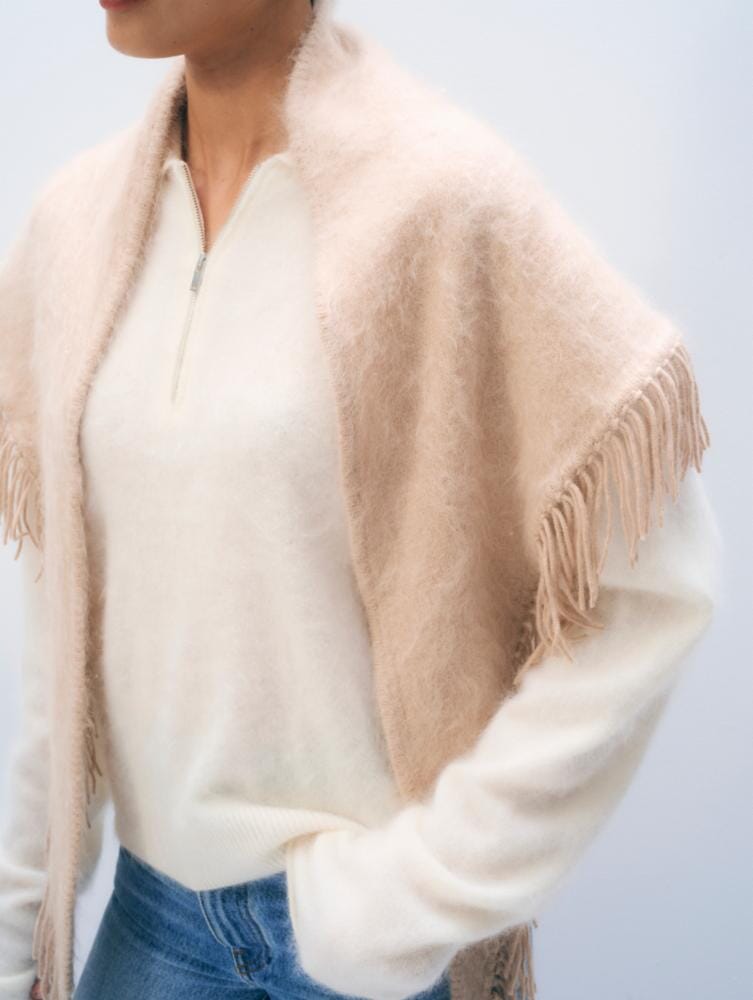 Cashmere Blend Triangle Scarf by White + Warren - Image 3