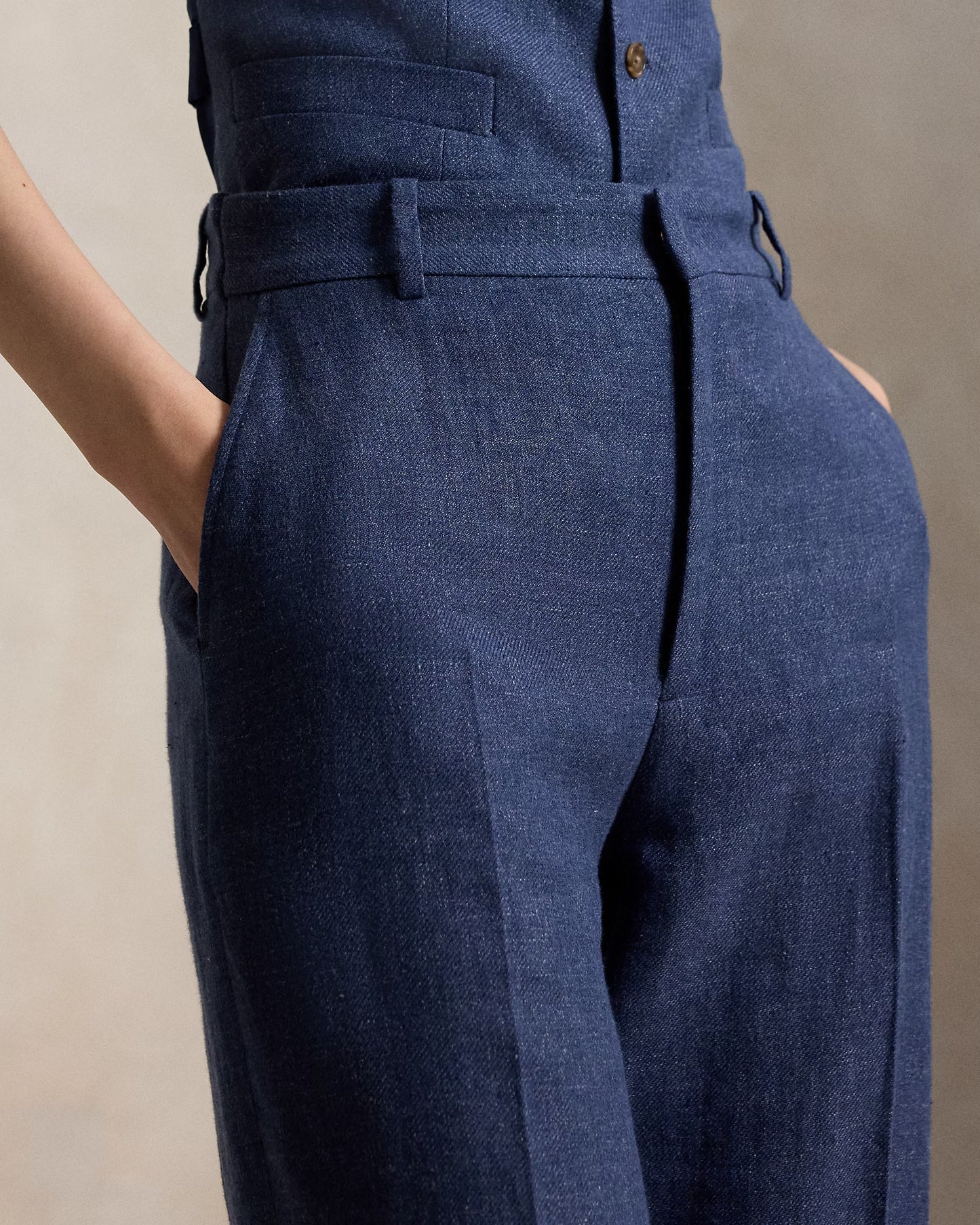 Cotton Twill Flare Pant-Bottoms-Uniquities