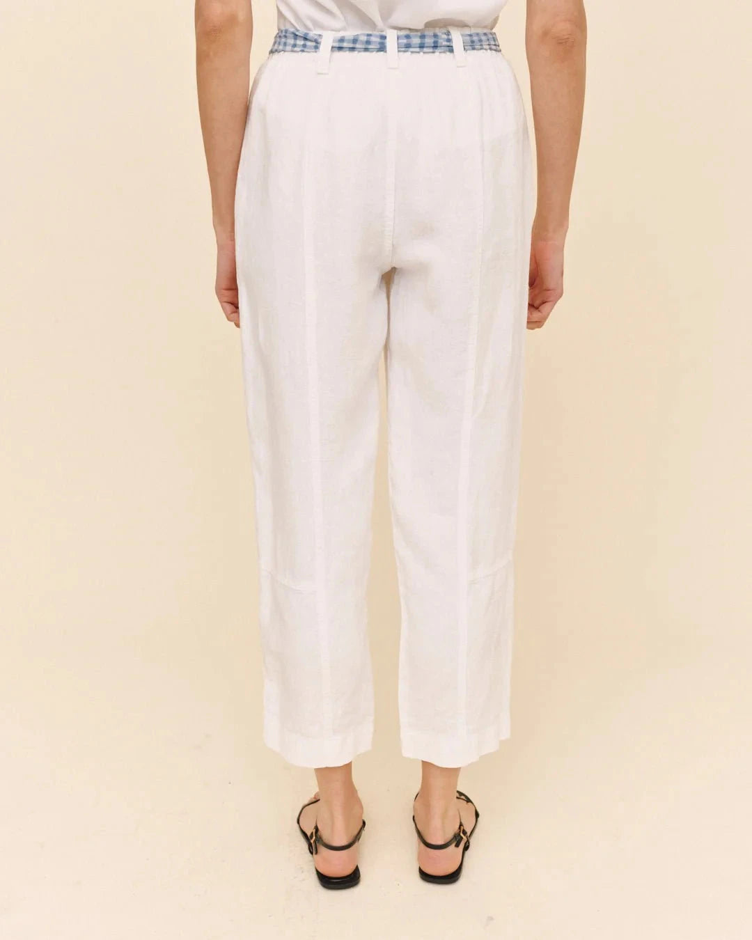 Seam Pant W/ Printed Sash-Bottoms-Uniquities