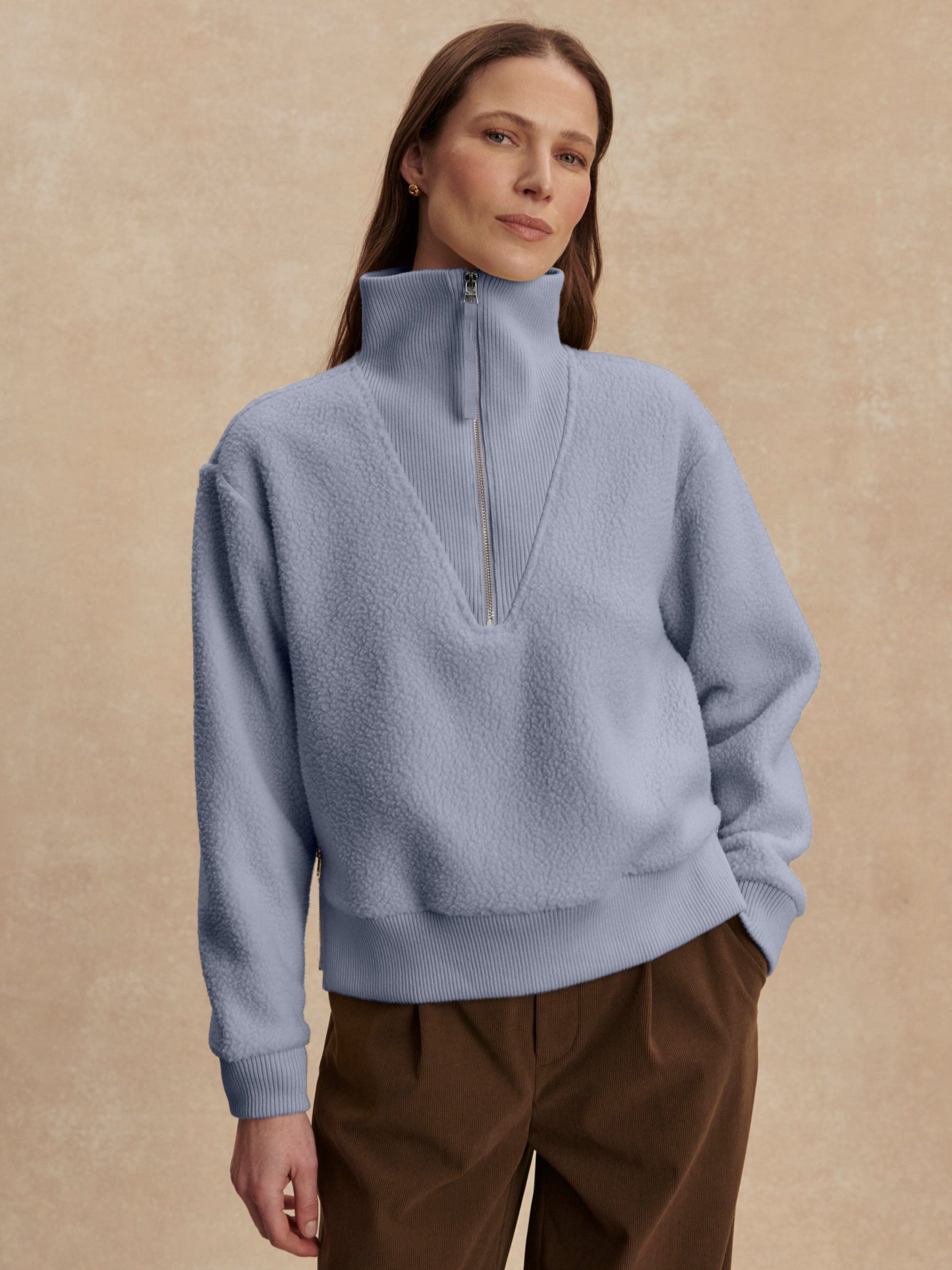 Jaylin Half Zip Fleece-Sweaters-Uniquities