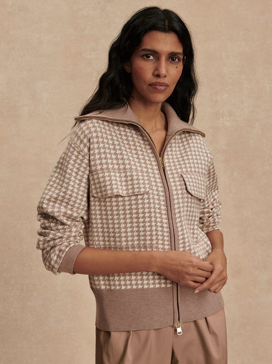 Ablett Jacquard Knit Jacket-Jackets-Uniquities