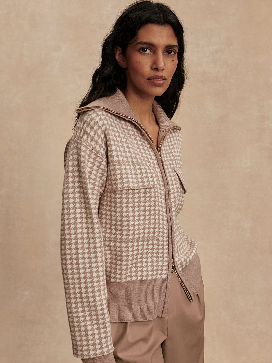 Ablett Jacquard Knit Jacket-Jackets-Uniquities