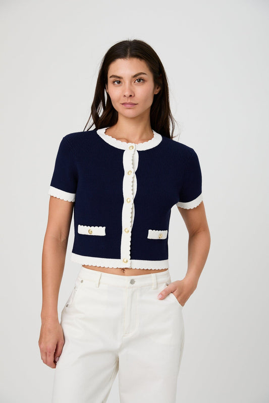 Bennet Rib Knit Top-Sweaters-Uniquities