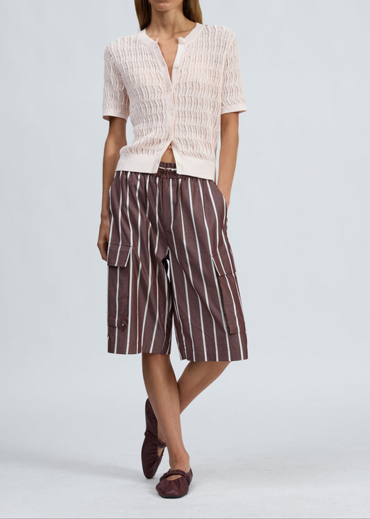 Leslie Short Sleeve Cardigan-Sweaters-Uniquities