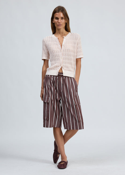 Leslie Short Sleeve Cardigan-Sweaters-Uniquities