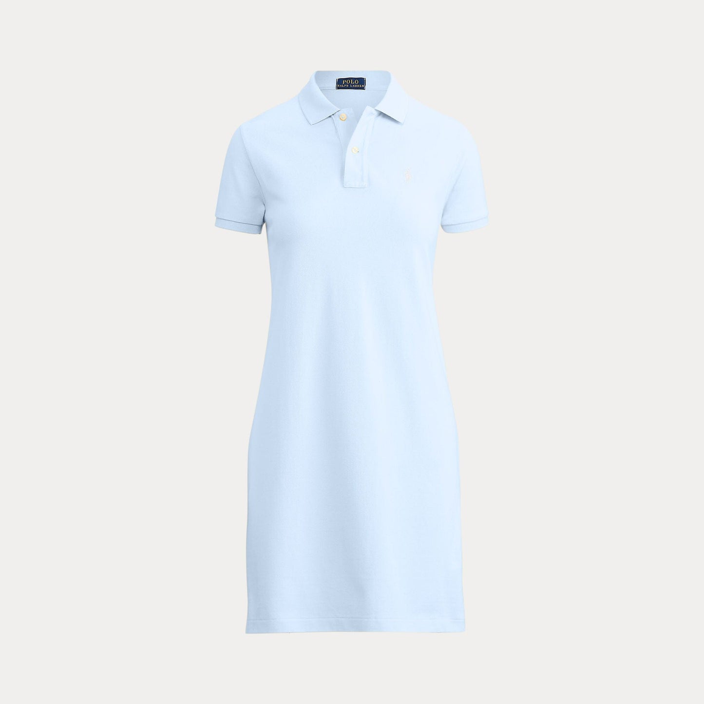 Cotton Mesh Short Sleeve Polo Dress-Dresses-Uniquities
