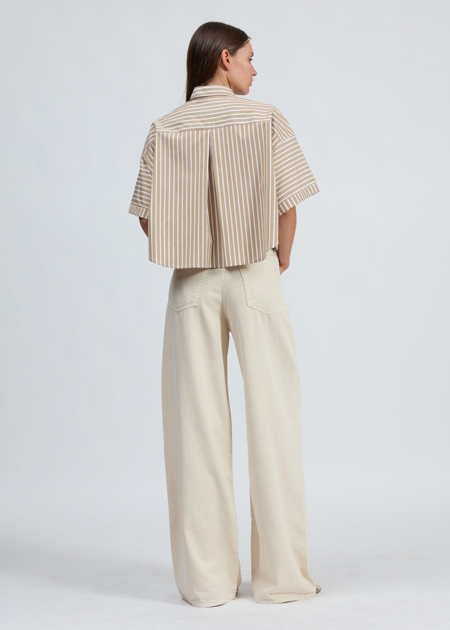Marin Short Sleeve Stripe Shirt-Tops/Blouses-Uniquities