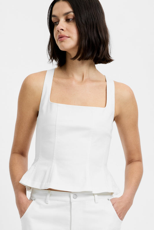 Inez Cotton Peplum Top-Tops/Blouses-Uniquities