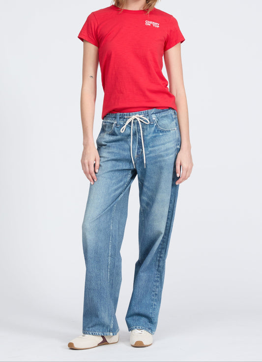 Miramar Terry Drawcord Pant-Denim-Uniquities