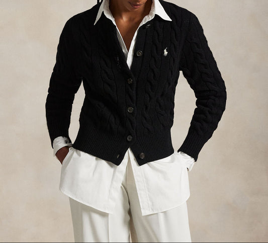 Long Sleeve Crewneck Cardigan-Sweaters-Uniquities