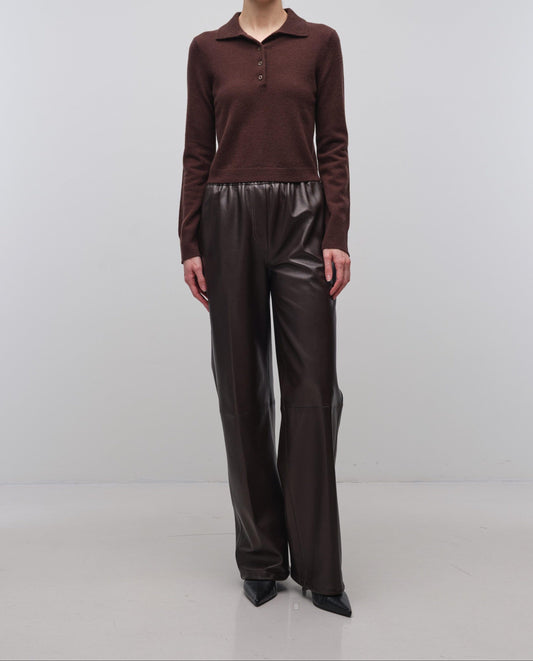 Constance Long Sleeve Polo-Tops/Blouses-Uniquities