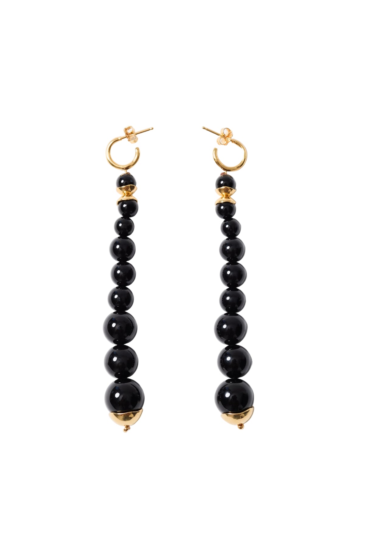 Graduated Onyx Drop Earrings