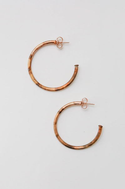 Burnished Small Everybody's Favorite Hoop Gold-Jewelry-Uniquities