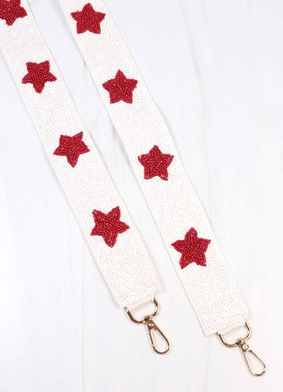 White/Red Star Strap-Accessories-Uniquities