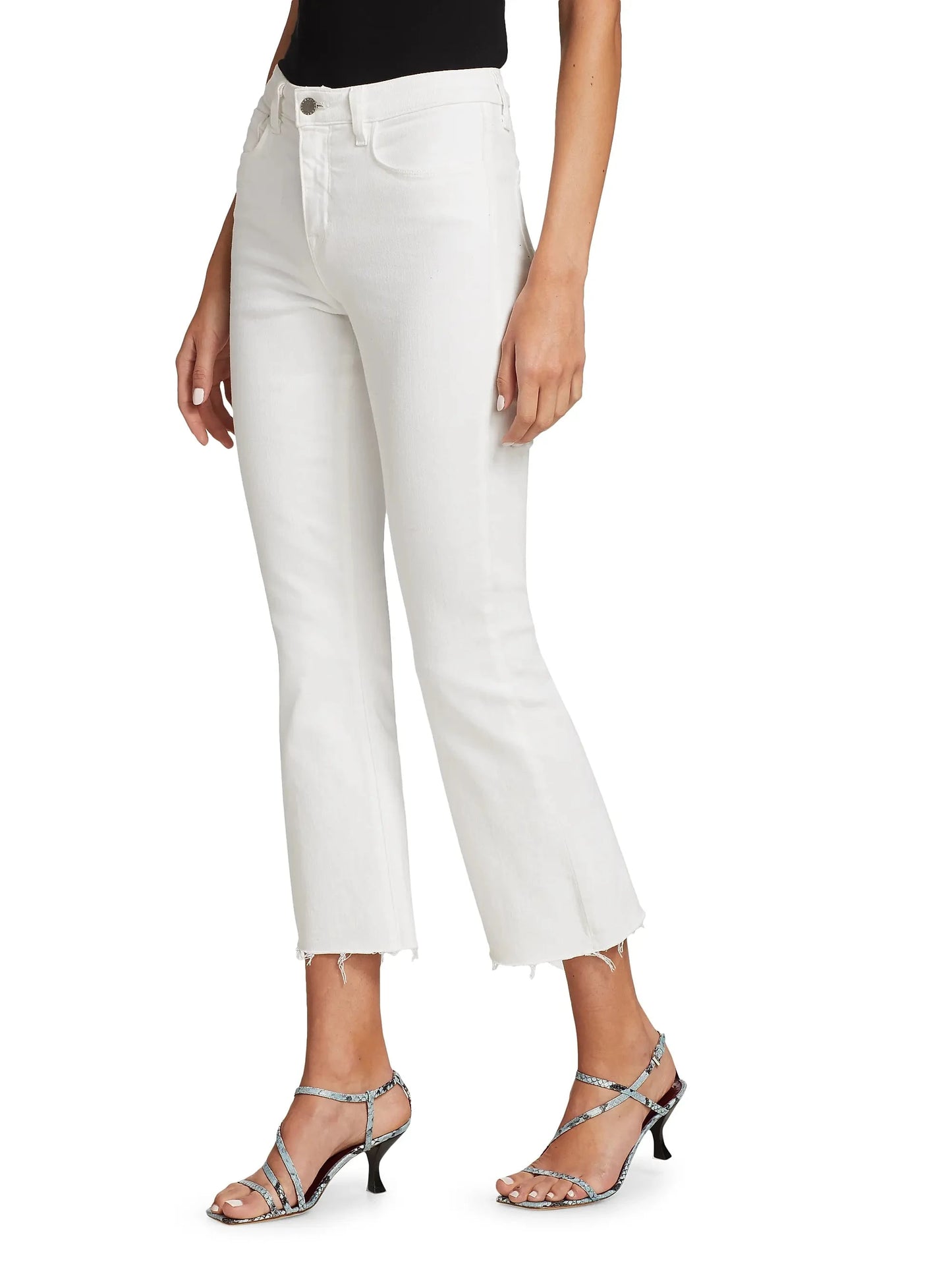 Kendra High Rise Crop Flare Jeans-Denim-Uniquities