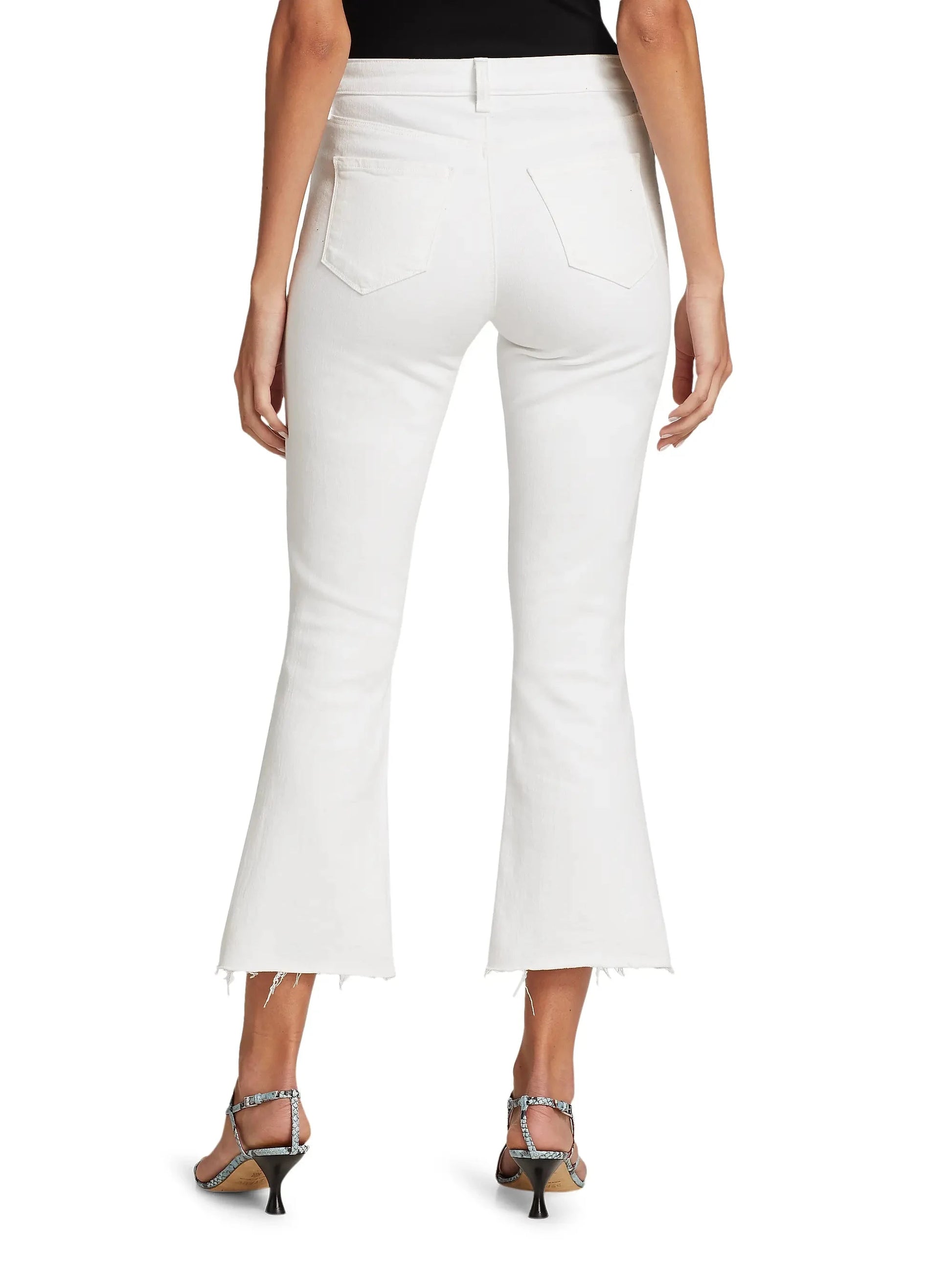 Kendra High Rise Crop Flare Jeans-Denim-Uniquities