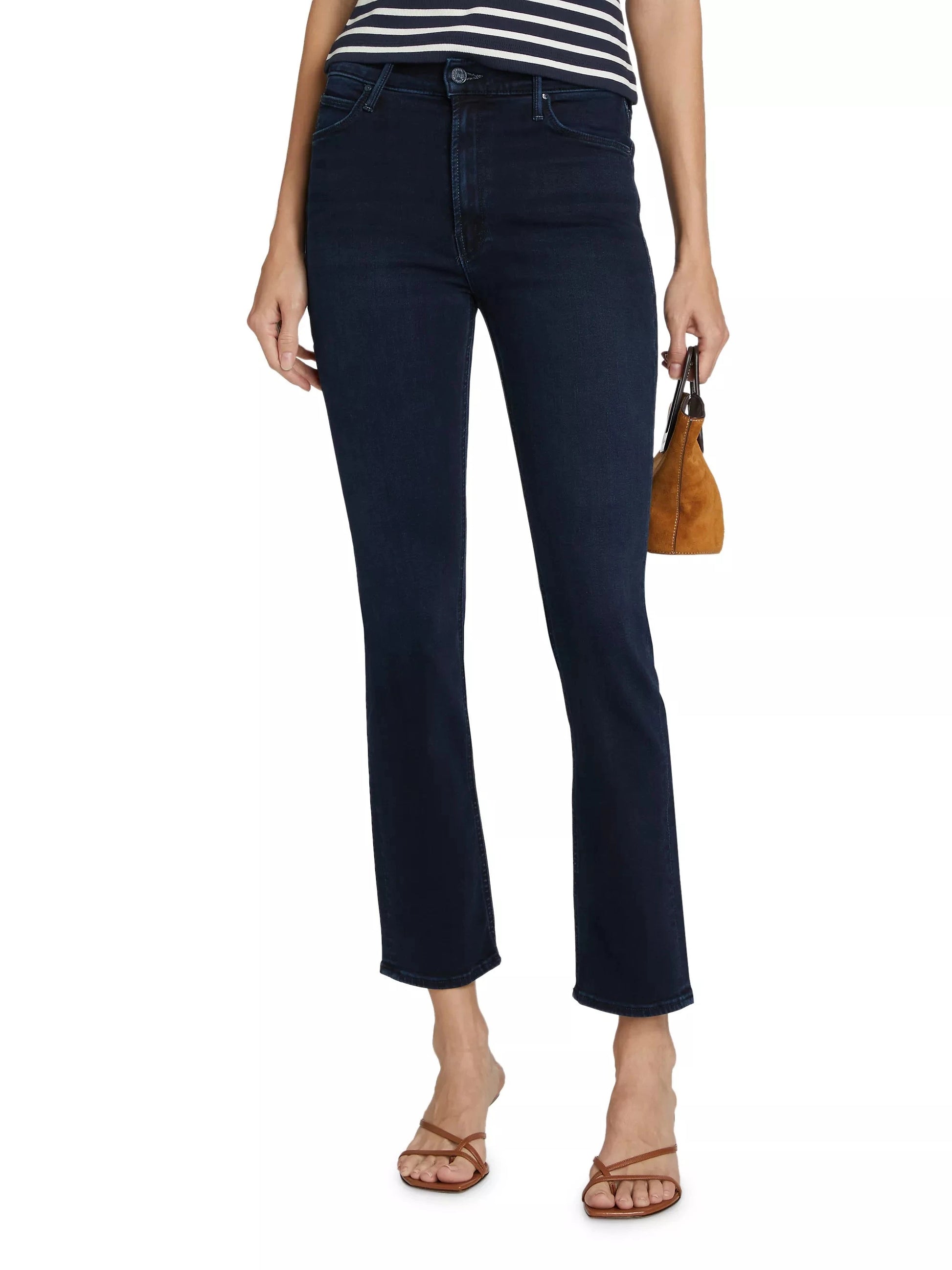 The Mid Rise Dazzler Ankle Jeans in Chip On My Shoulder-Denim-Uniquities