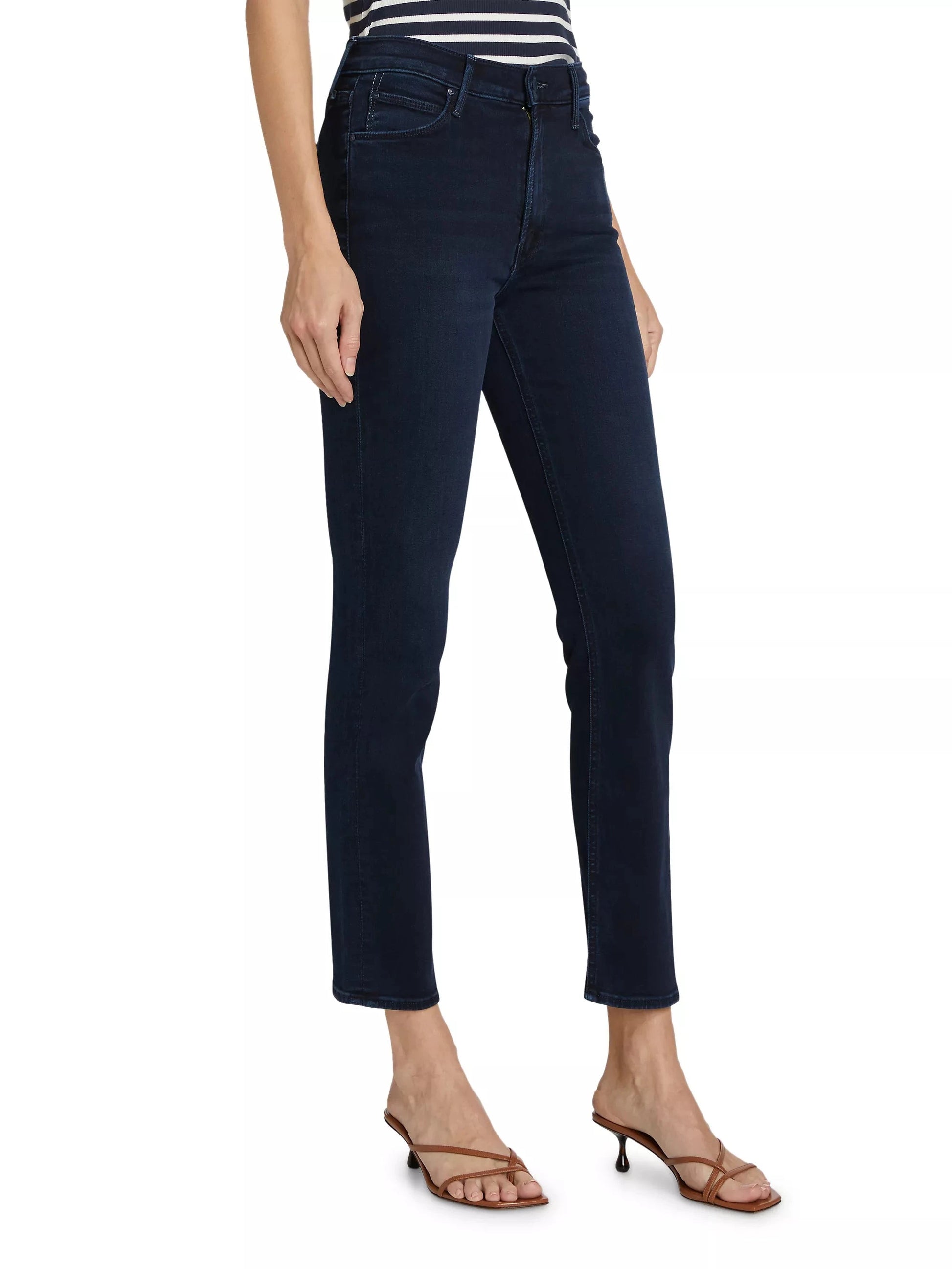 The Mid Rise Dazzler Ankle Jeans in Chip On My Shoulder-Denim-Uniquities