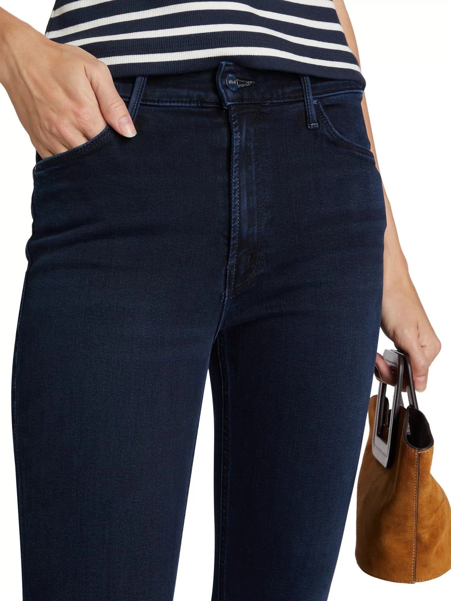 The Mid Rise Dazzler Ankle Jeans in Chip On My Shoulder-Denim-Uniquities