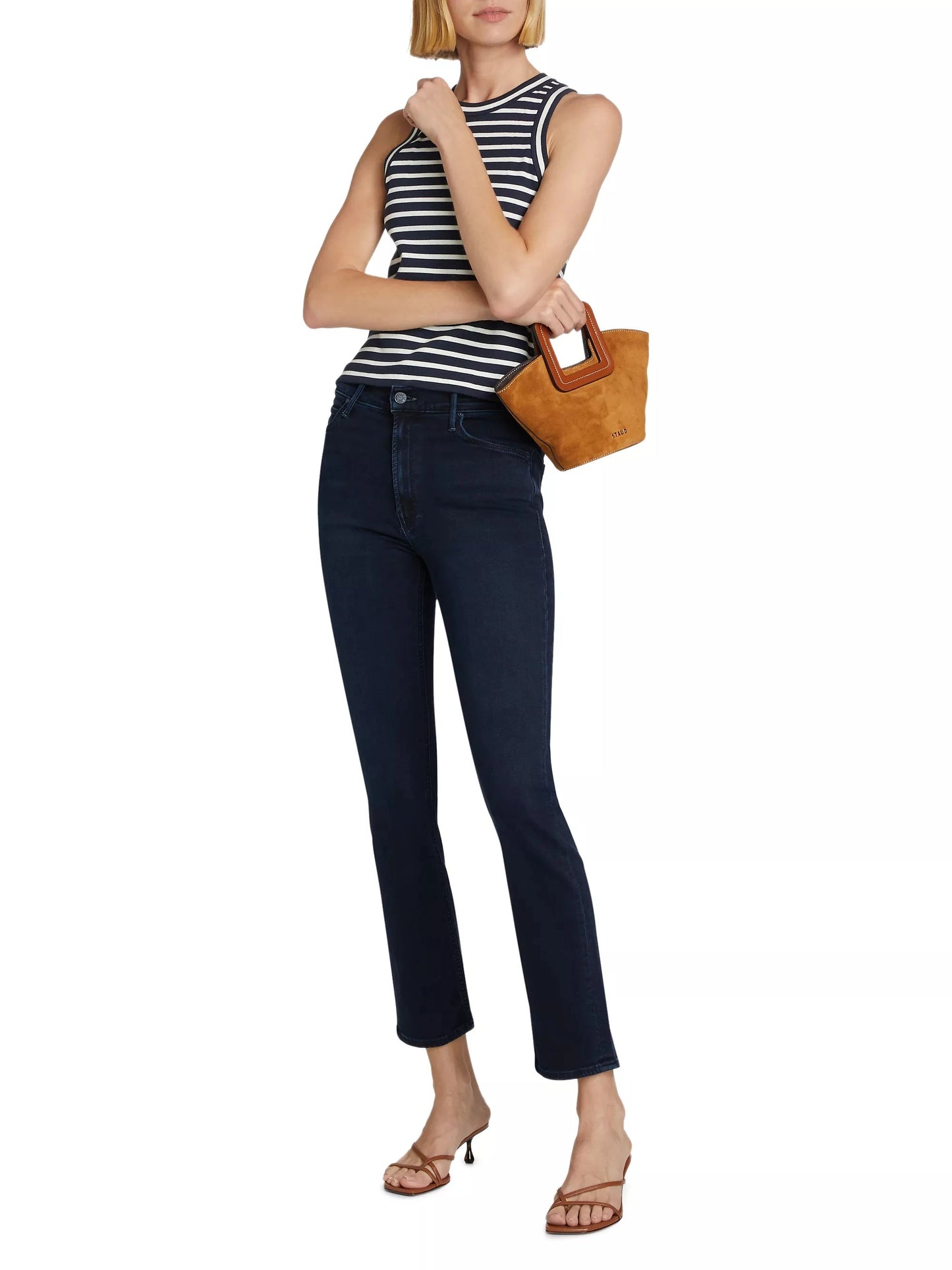 The Mid Rise Dazzler Ankle Jeans in Chip On My Shoulder-Denim-Uniquities