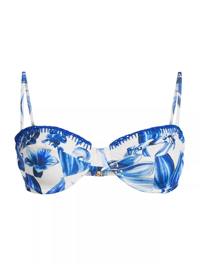 Garden Tiles Bikini Top-Swimwear-Uniquities